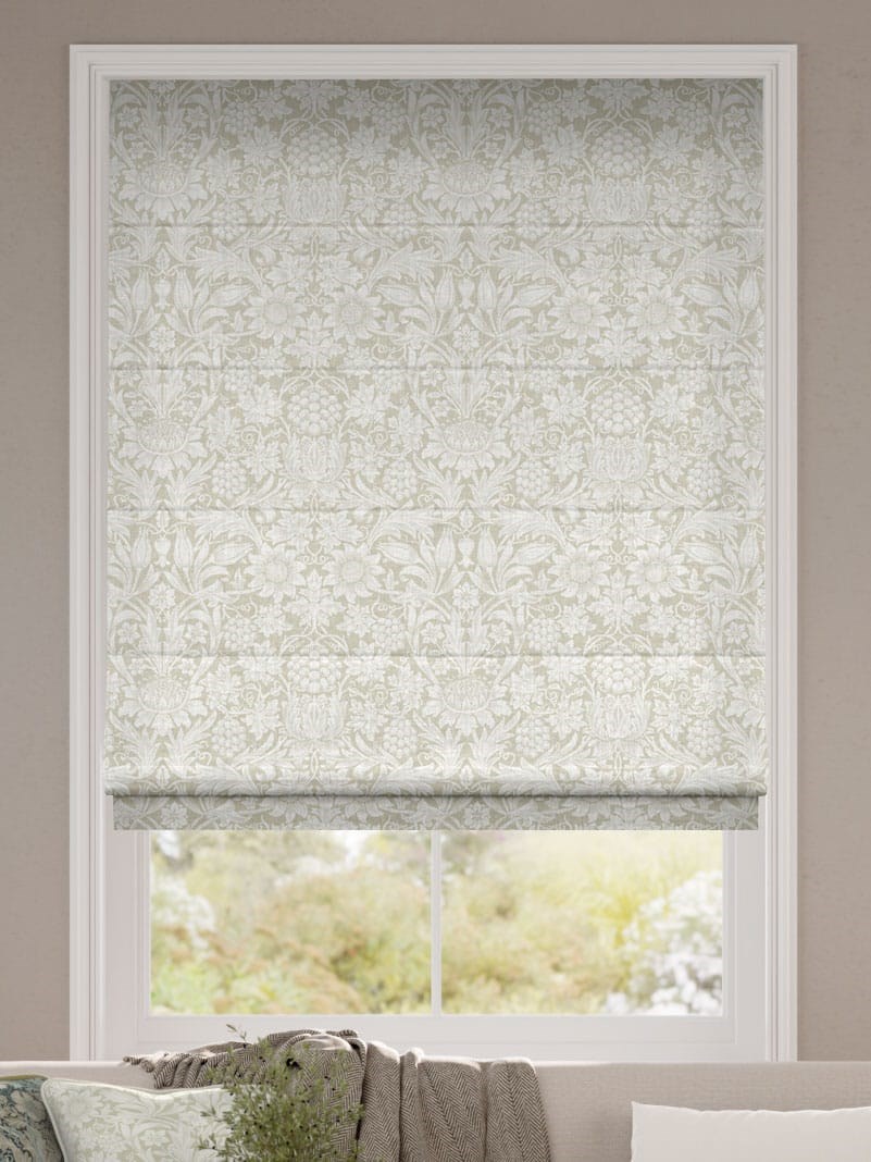 Electric William Morris Sunflower Linen Roman Blind thumbnail image