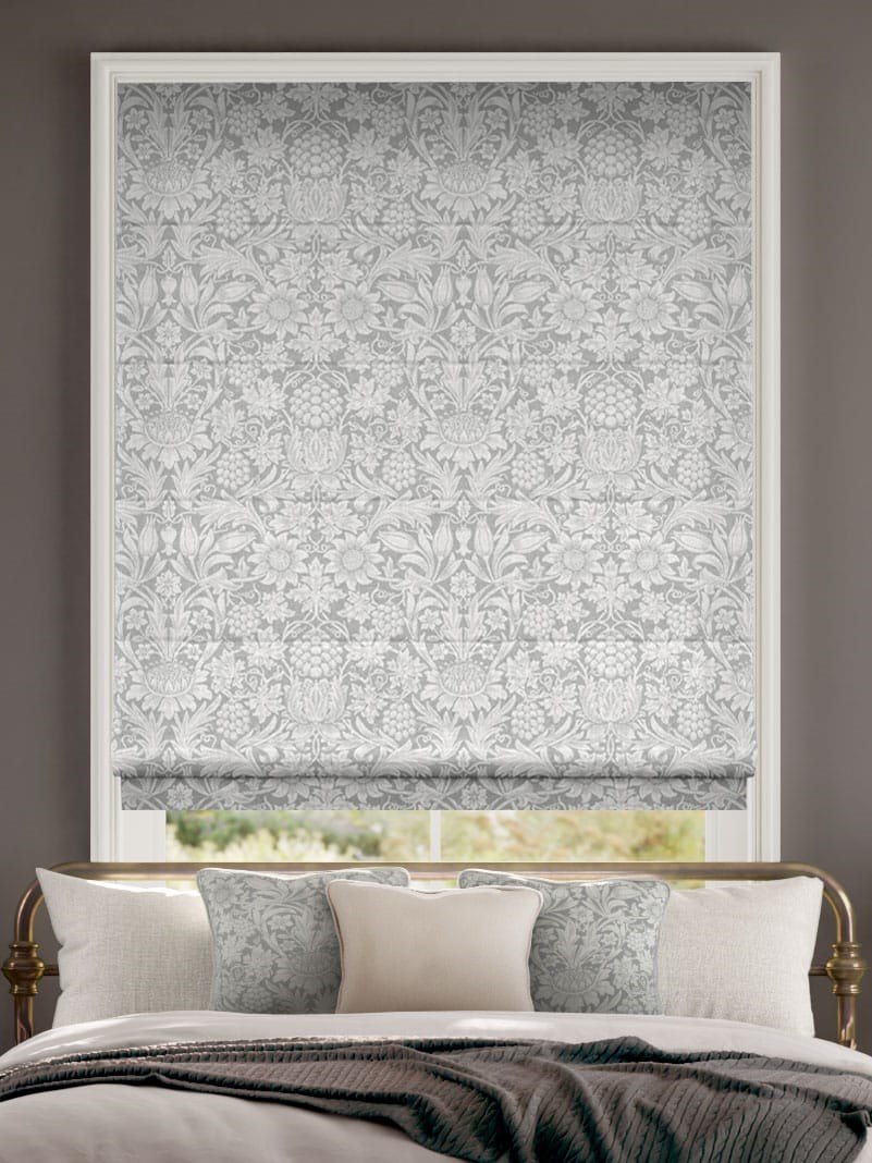 William Morris Sunflower Silver Grey Roman Blind thumbnail image