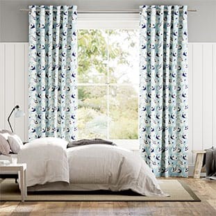 Blue Swallows Multi Curtains thumbnail image