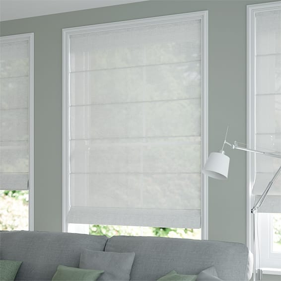 Tahiti Sheer Snow Roman Blind | Blinds Online™