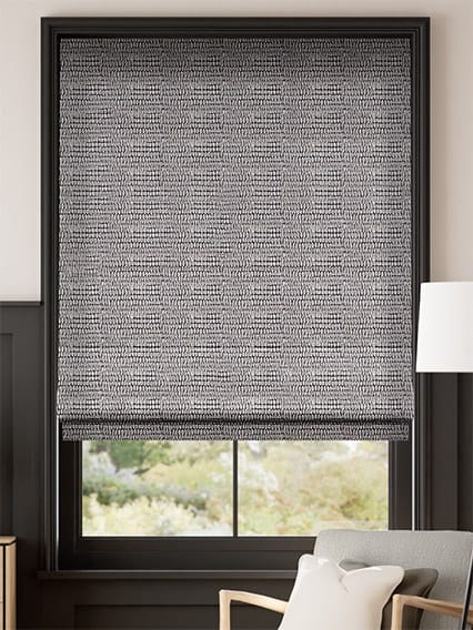 Theone Black & Silver Roman Blind thumbnail image