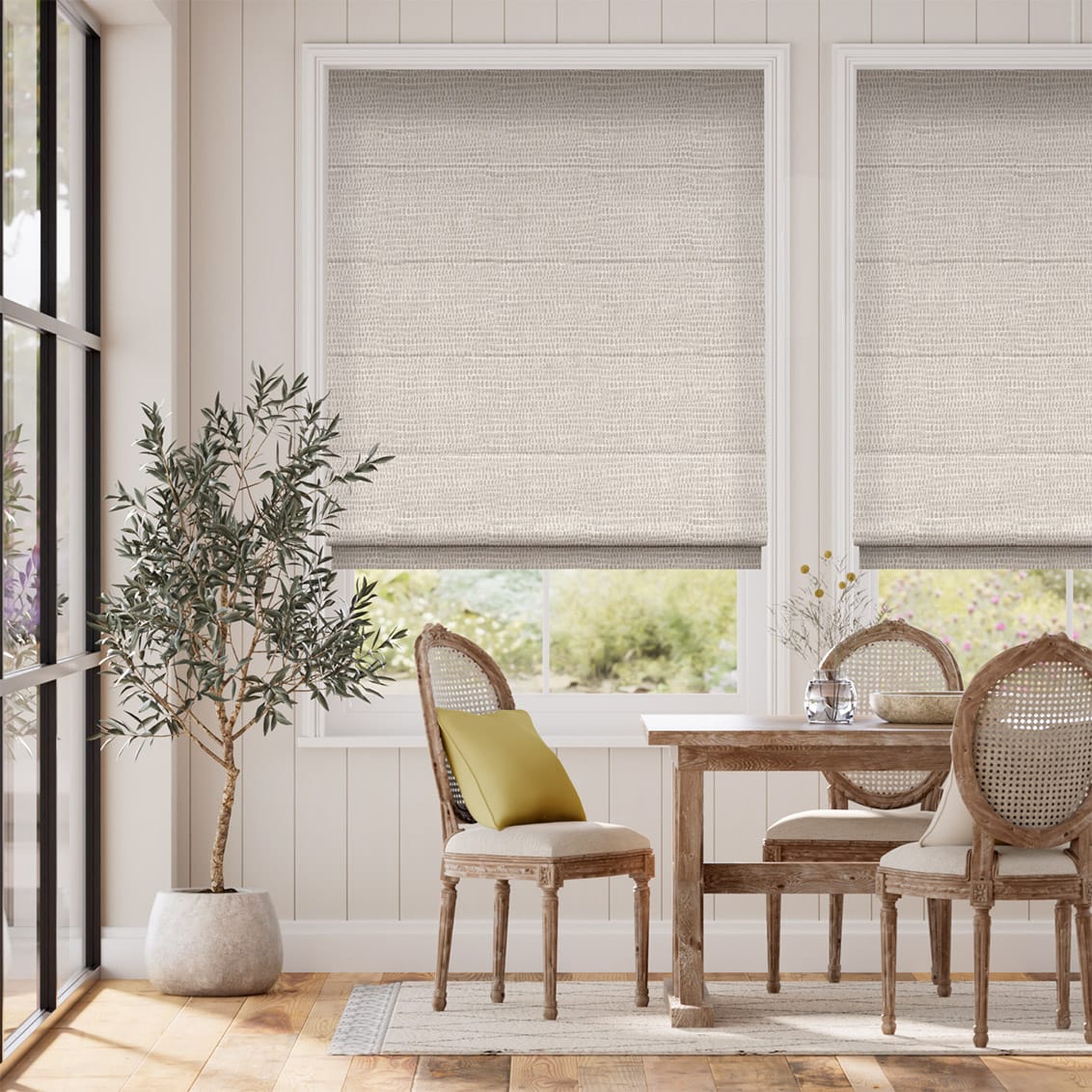 Theone Cream Roman Blind