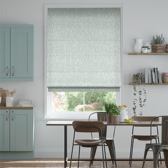 Timothy Grass Duck Egg Roman Blind