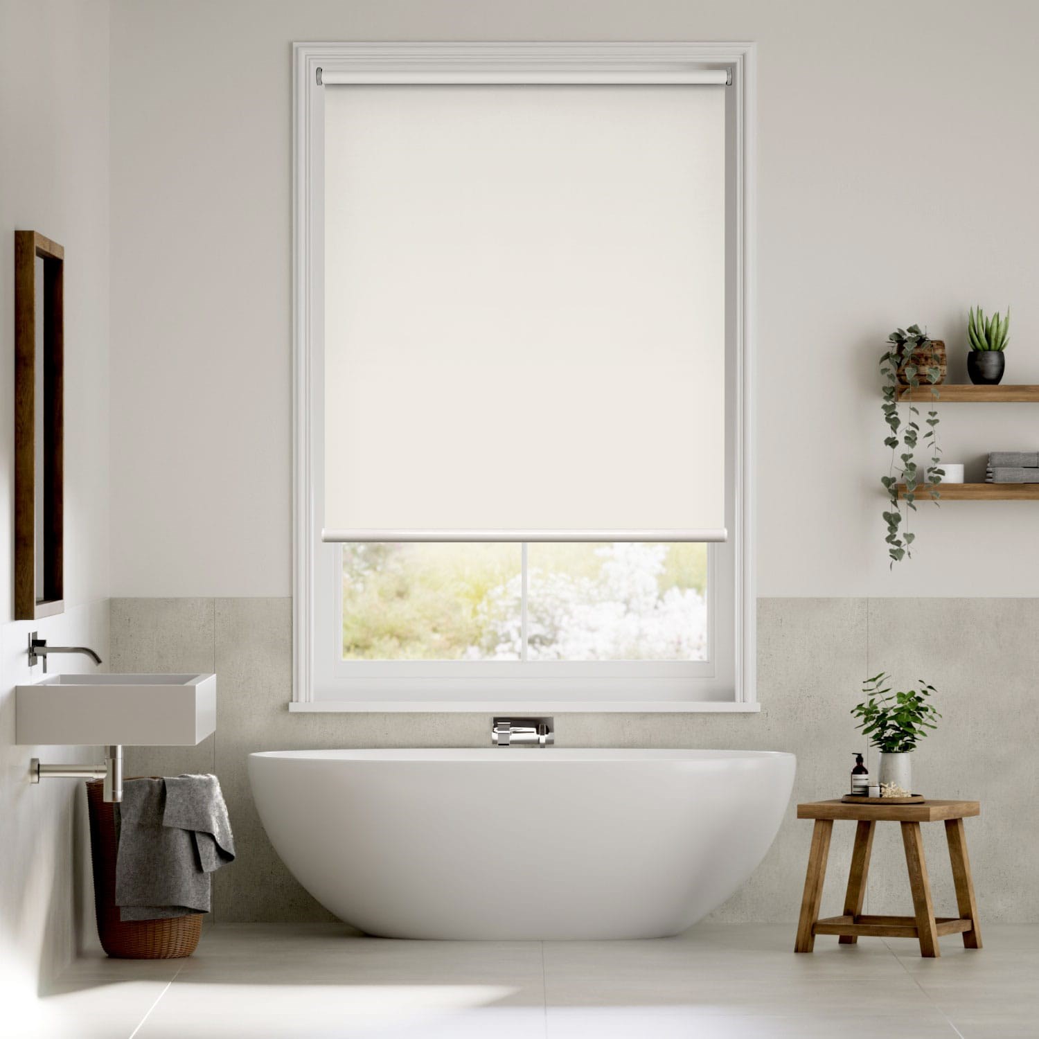 Titan Blockout Alabaster Roller Blind