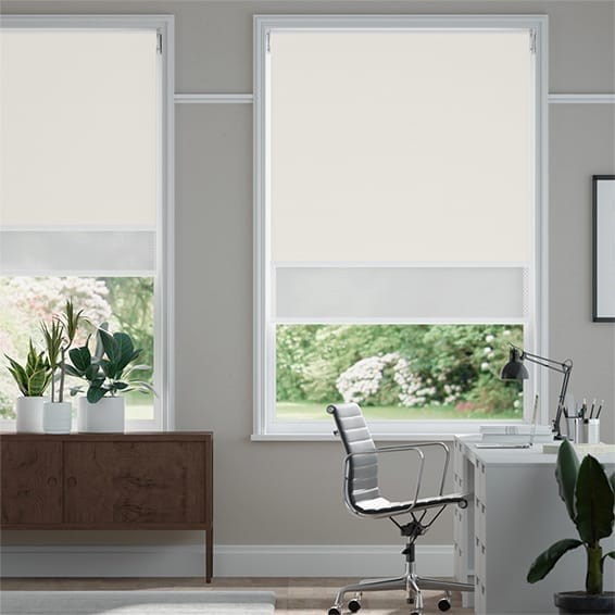 Double Roller Titan Alabaster Blind