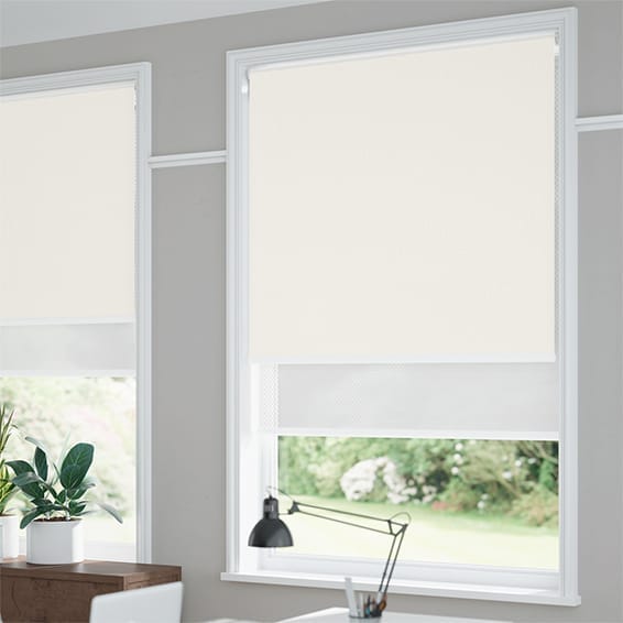 Twist2Fit Double Roller Titan Alabaster Blind | Blinds Online™