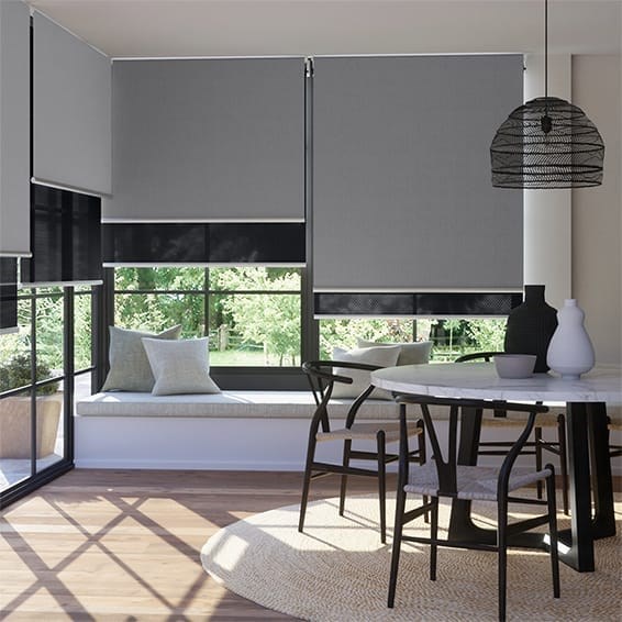 Double Roller Titan Harbour Grey Blind