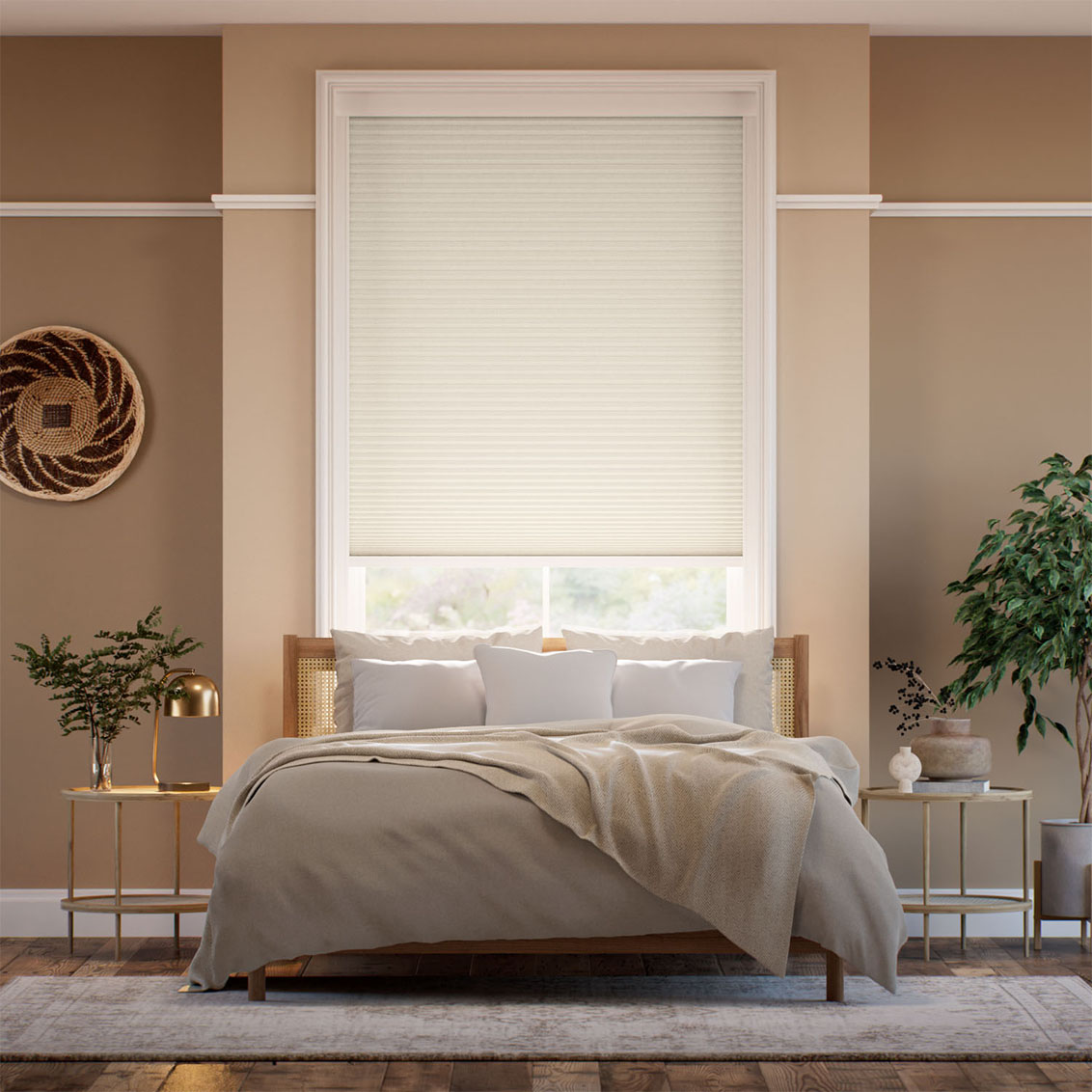 Total Blockout Thermal Bisque Pleated Blind