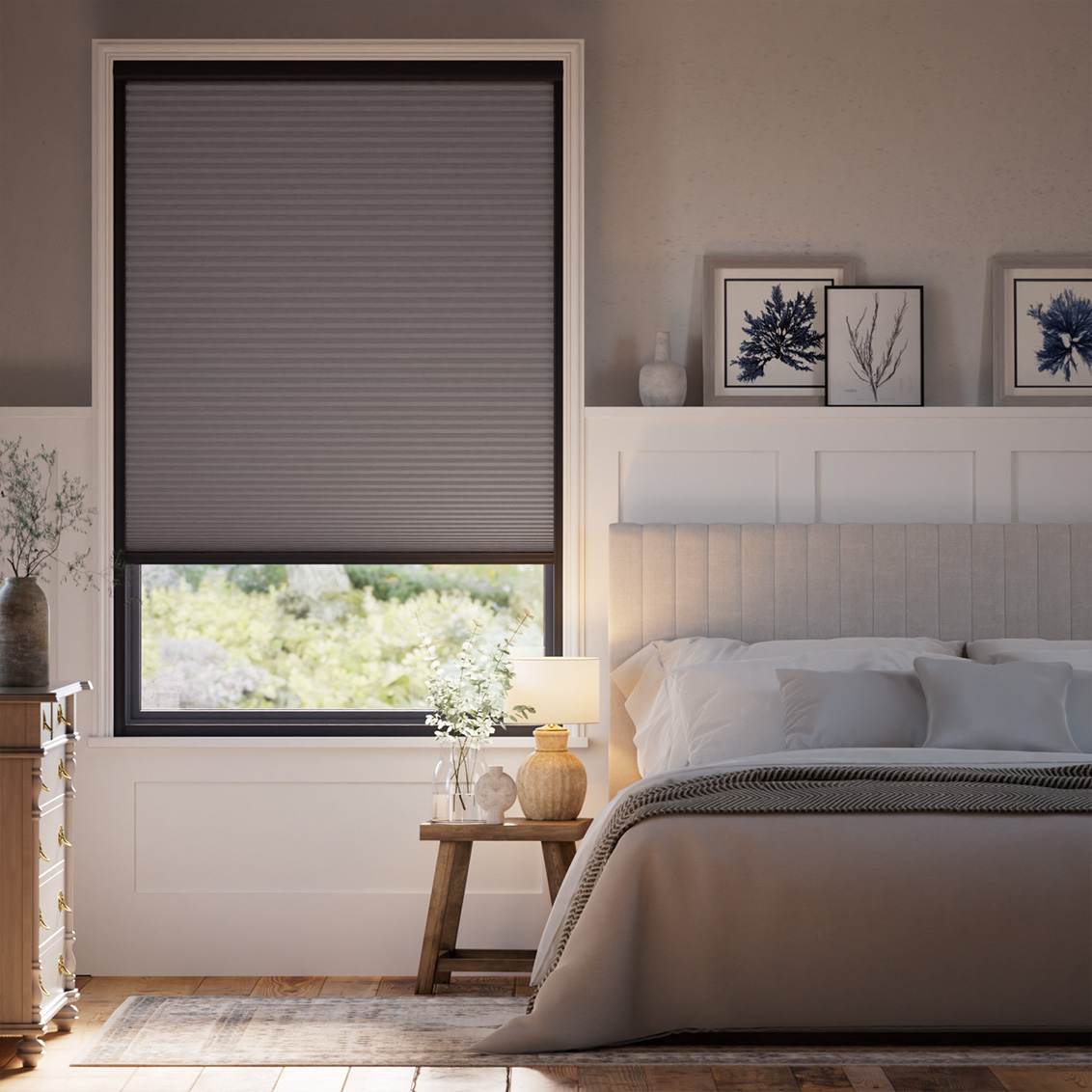 Total Blockout Thermal Carbon Grey Pleated Blind