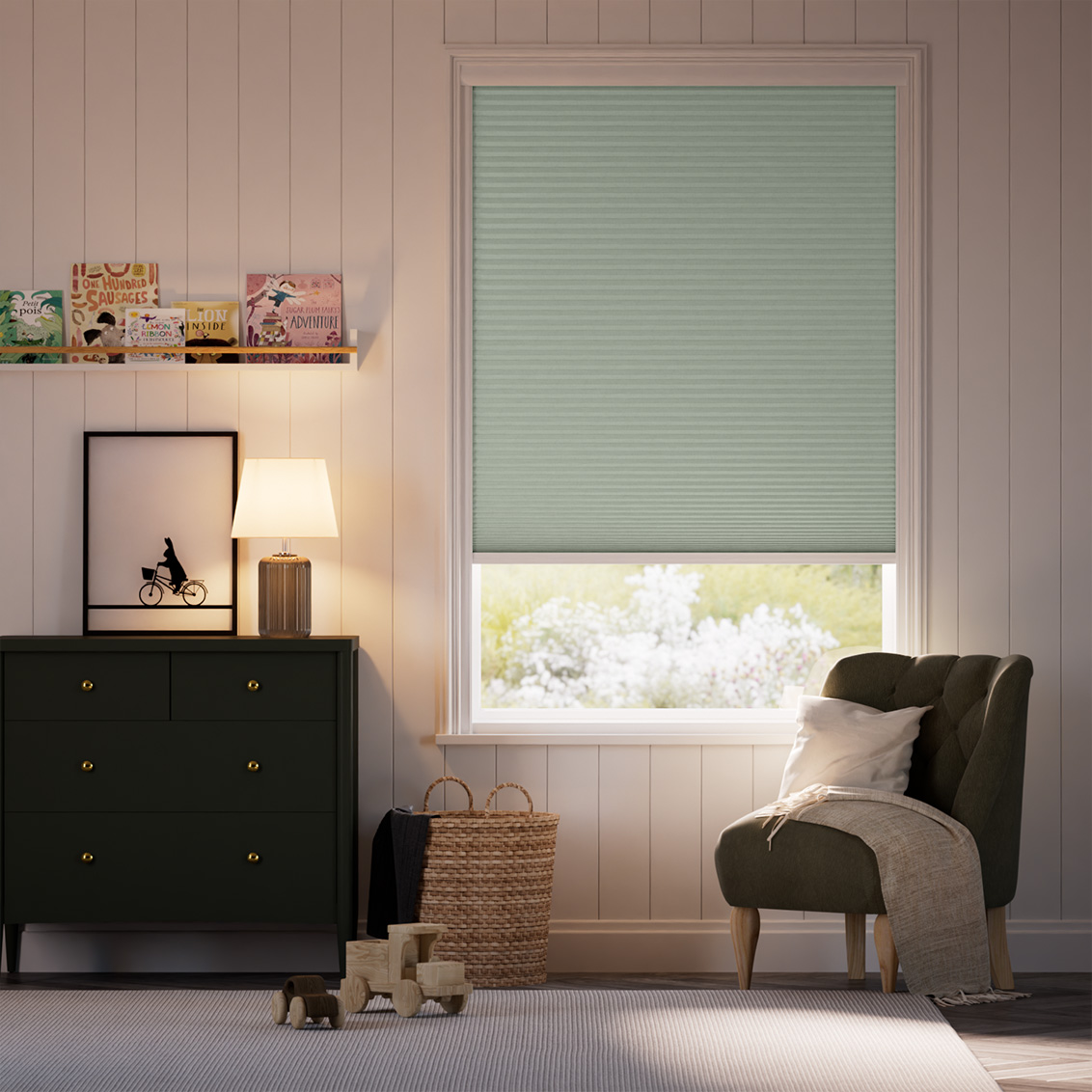 Total Blockout Thermal Cypress Pleated Blind