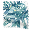 Tropical Leaves Teal Curtains swatch image