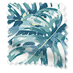 Tropical Leaves Teal Roman Blind swatch image