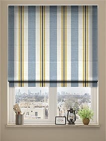 Truro Stripe Coastal Blue Roman Blind thumbnail image