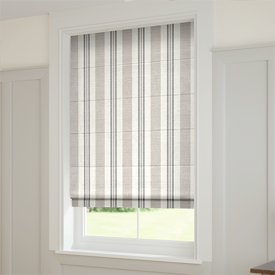 Truro Stripe Sandstone Roman Blind | Blinds Online™