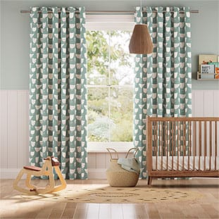 Tweet Tweet Duck Egg Curtains thumbnail image