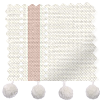 Twill Stripe Blush & Chalk Roman Blind swatch image