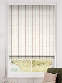 Twill Stripe Blush & Chalk Roman Blind thumbnail image