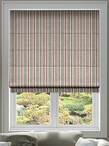 Twill Stripe Linen Strawberry Roman Blind thumbnail image