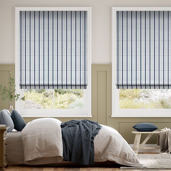 Twill Stripe Regatta Roman Blind