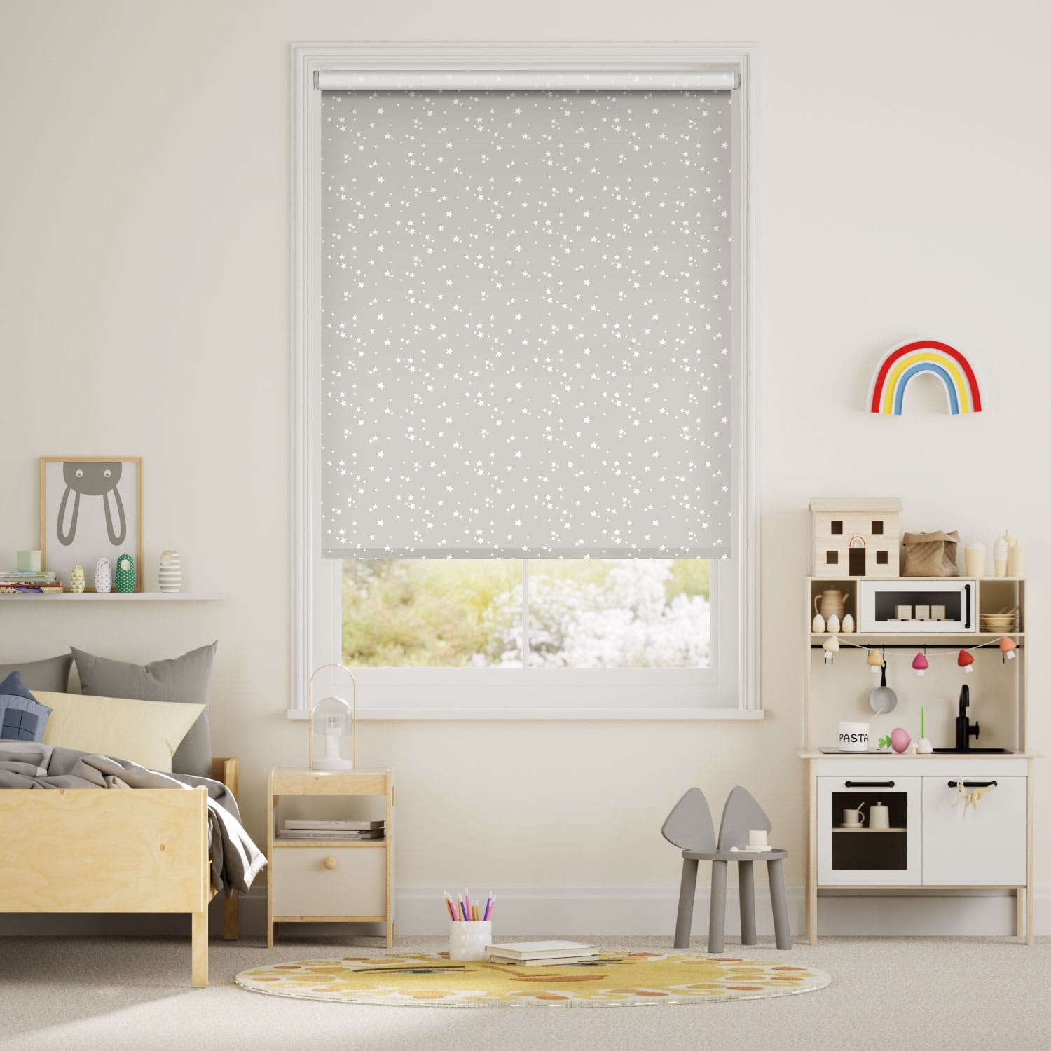 Twinkling Stars Blockout Cloud Roller Blind