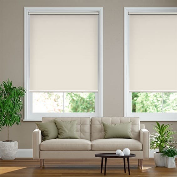 Twist2Fit Titan Blockout Bone White Roller Blind