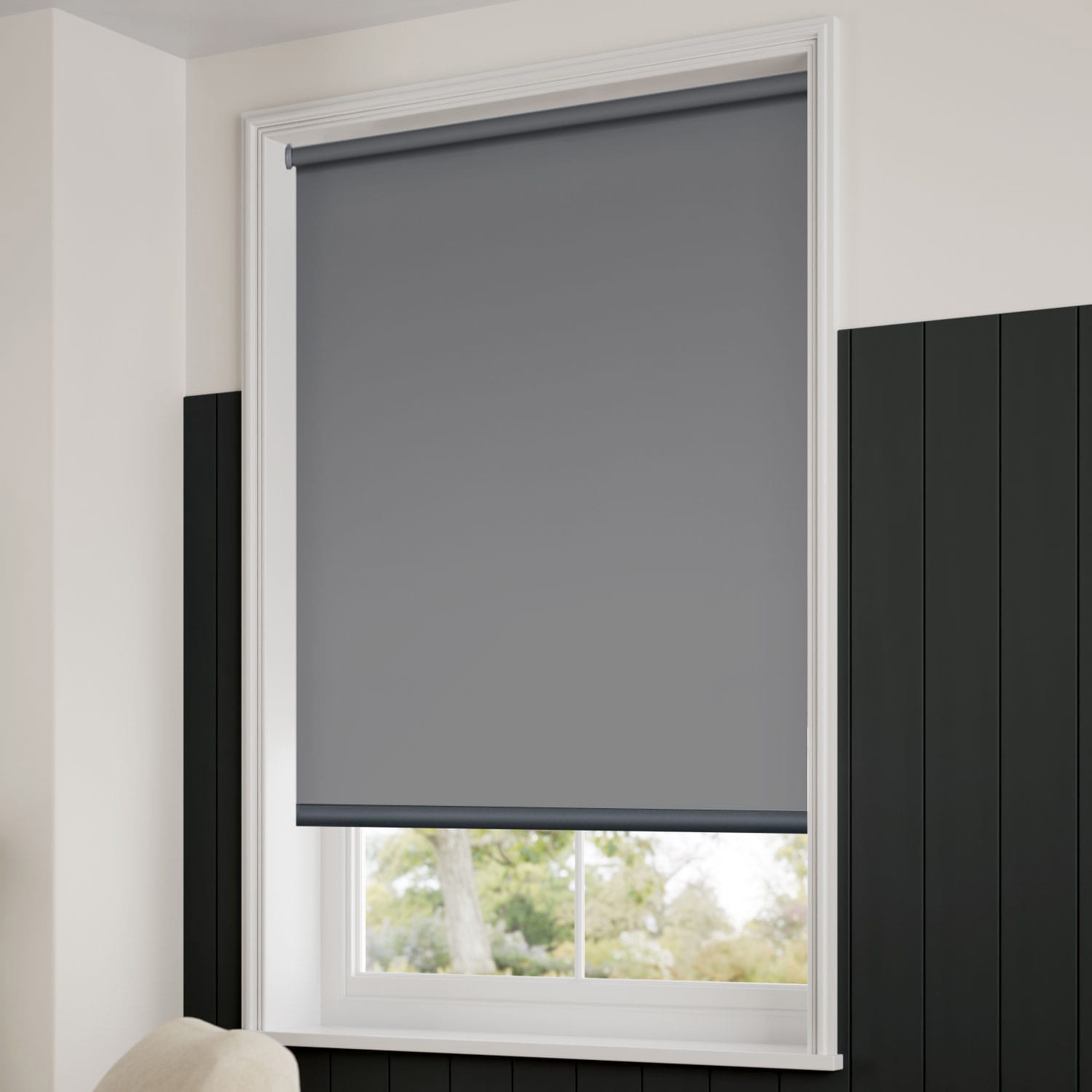 Twist2Fit Titan Blockout Harbour Grey Roller Blind | Blinds Online™