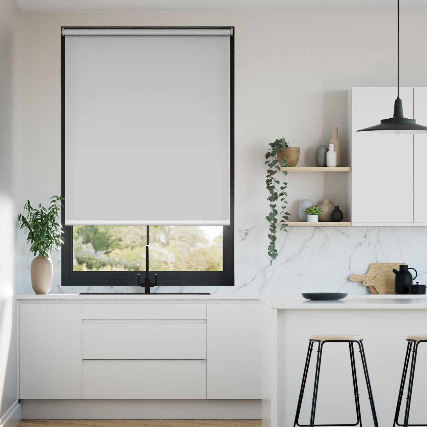 Twist2Fit Titan Blockout Simply Grey Roller Blind