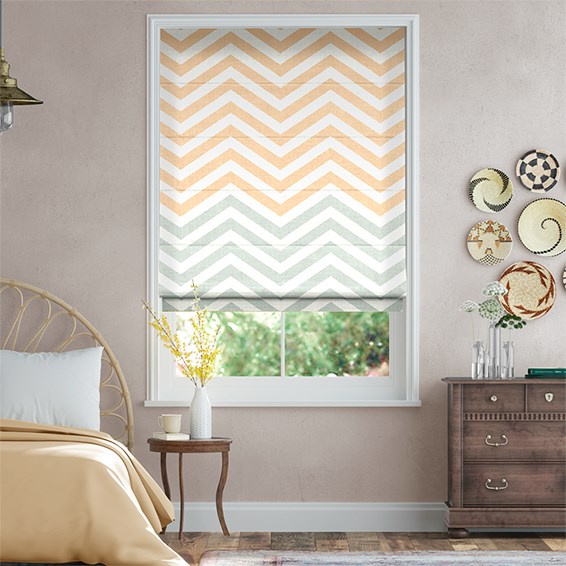 Vector Border Apricot  Roman Blind