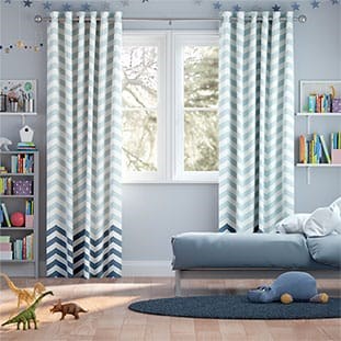 Vector Border Denim Curtains thumbnail image