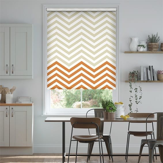 Vector Border Tangerine Roller Blind