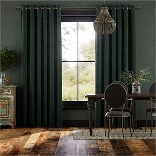 Velvet Forest Green Curtains thumbnail image