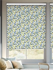 Tiny Wallflower Blue Roller Blind thumbnail image