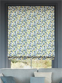 Tiny Wallflower Blue Roman Blind thumbnail image