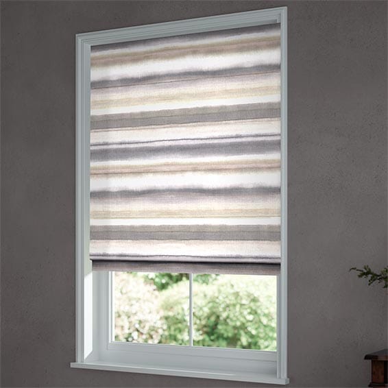 Watercolour Stripe Pebble Roman Blind | Blinds Online™