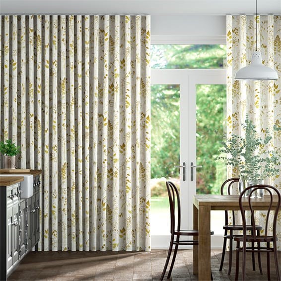 S-Fold Meadow Ochre Curtains