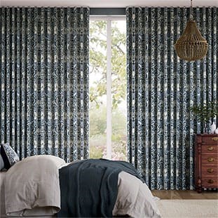 S-Fold William Morris Honeysuckle and Tulip Velvet Grey Blue S-Fold thumbnail image