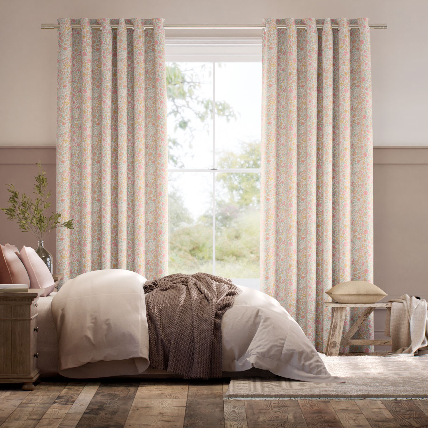 Wharfedale Apricot Curtains