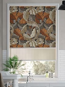 Double Roller William Morris Acanthus Velvet Chestnut Double Roller Blind thumbnail image