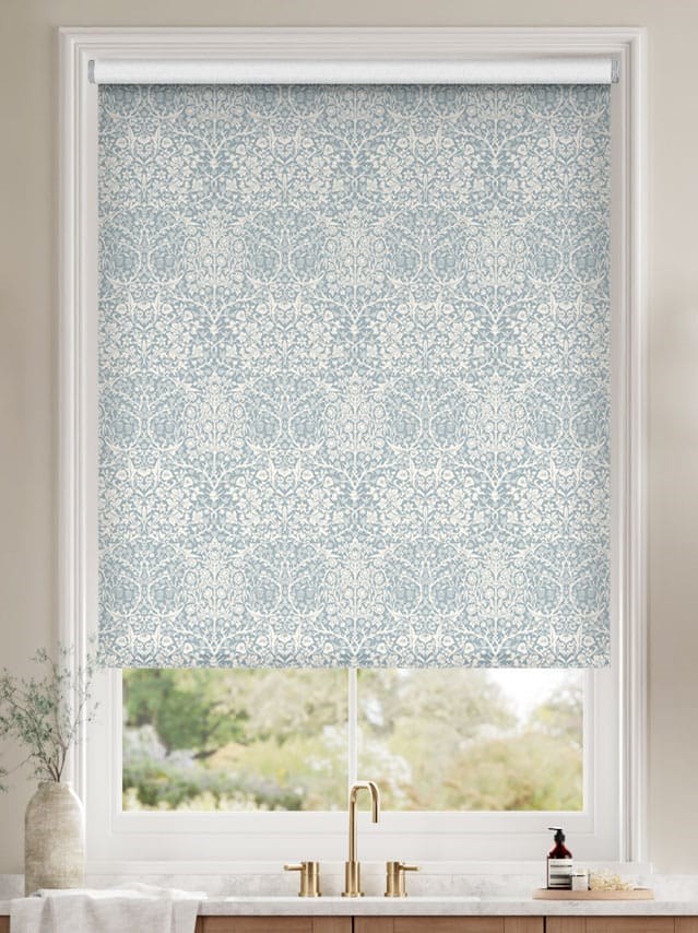 William Morris Blackthorn Blue Grey Roller Blind thumbnail image