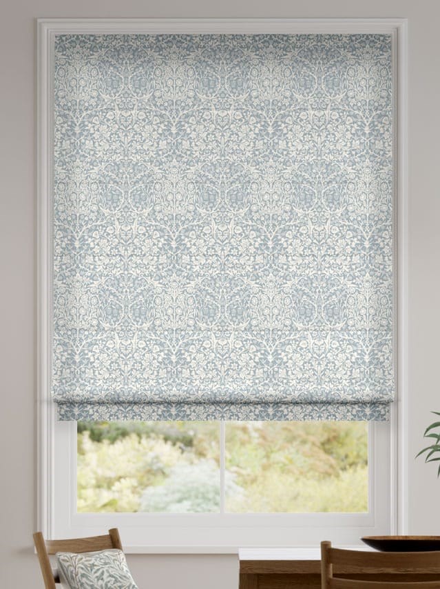 William Morris Blackthorn Blue Grey Roman Blind thumbnail image