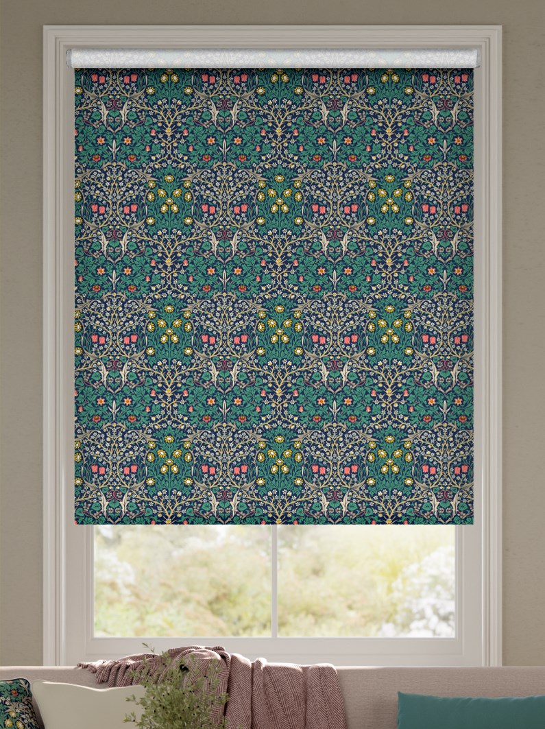 William Morris Blackthorn Indigo Roller Blind thumbnail image