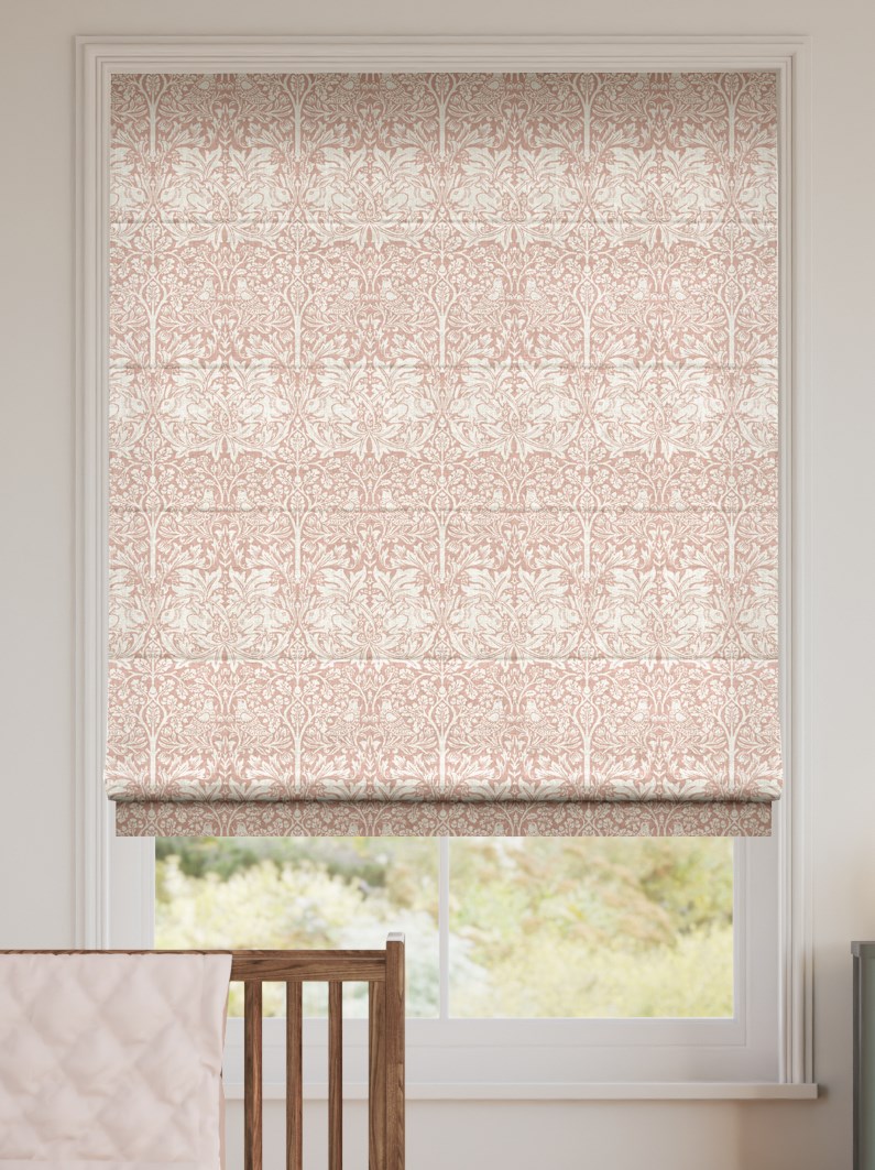 William Morris Brother Rabbit Soft Pink Roman Blind thumbnail image