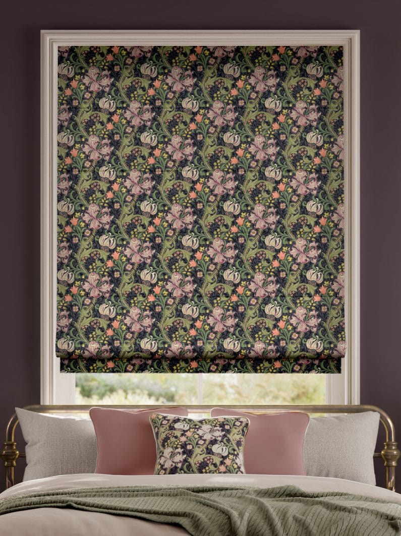 William Morris Golden Lily Dusk Roman Blind thumbnail image