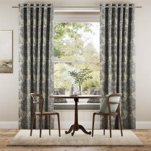 William Morris Honeysuckle and Tulip Velvet Gunmetal Curtains thumbnail image