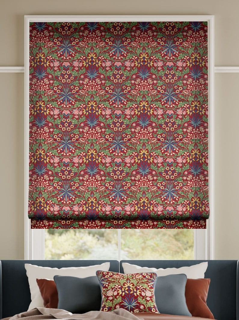 William Morris Hyacinth Russet Roman Blind thumbnail image