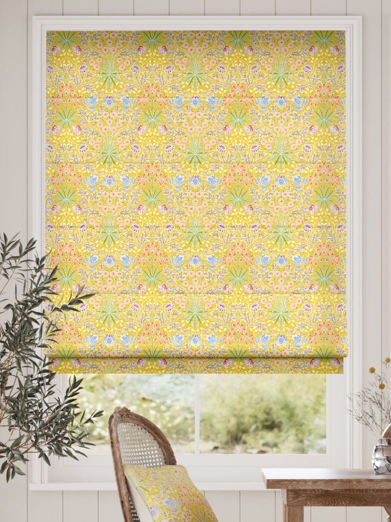 William Morris Hyacinth Saffron Roman Blind thumbnail image