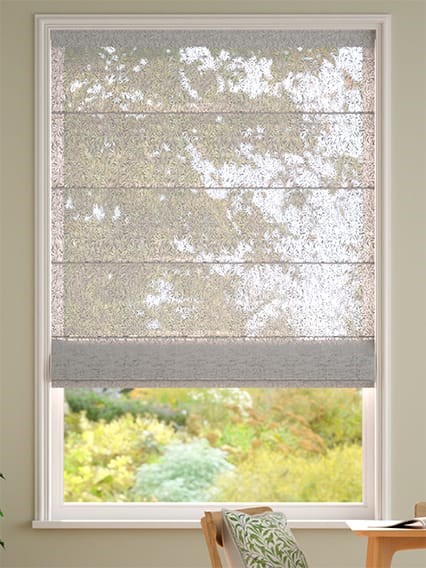 William Morris Willow Sheer Mist Roman Blind thumbnail image