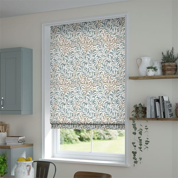 William Morris Willow Bough Duck Egg Roman Blind | Blinds Online™